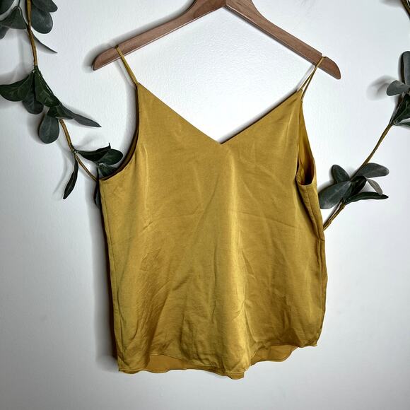 Express Mustard V Neck Tank Blouse LAST CALL - Picture 4 of 4